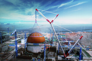 核电站施工现场壮观景象