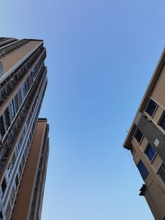 仰视城市高楼建筑