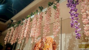 浪漫垂挂仿真花装饰