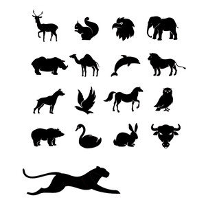 动物剪影