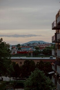 城市黄昏景色远眺