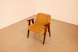 复古黄色扶手椅展示