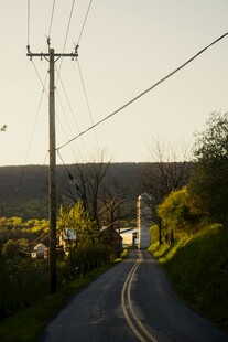 乡村公路黄昏美景