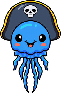 可爱章鱼海盗