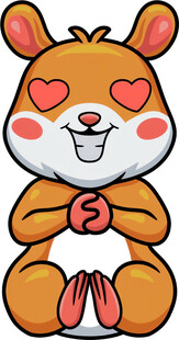 可爱爱心眼小松鼠