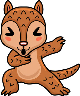 可爱松鼠卡通形象