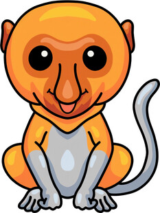 可爱卡通猴子形象