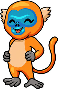 橙色猴子卡通形象