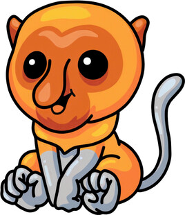 可爱卡通狐猴形象