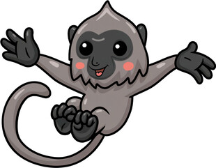 可爱小猴张开双臂
