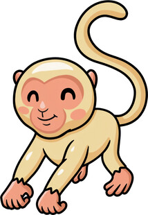 可爱小猴子爬行