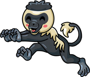 跳跃的卡通猴子