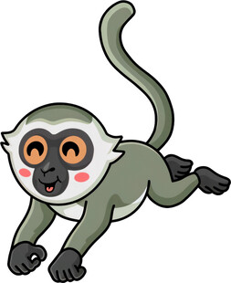 跳跃的可爱小猴子