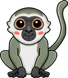 可爱小猴子卡通形象