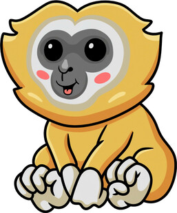 可爱金丝猴卡通形象