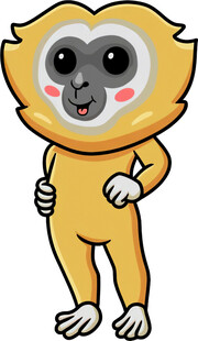 可爱卡通猴子人偶形象