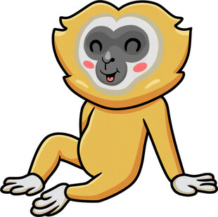 可爱金丝猴卡通形象