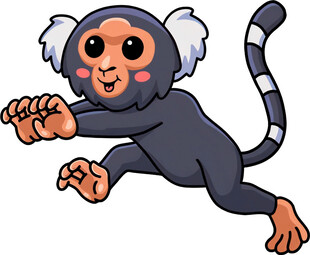 跳跃的可爱小猴子