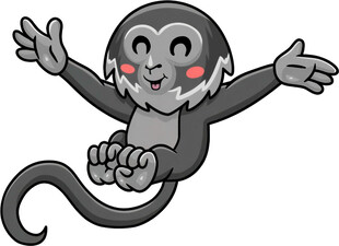 可爱小猴张开双臂
