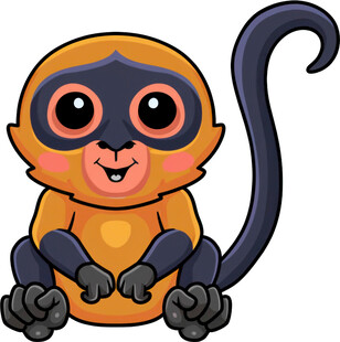 可爱卡通小猴形象