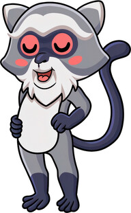 可爱卡通狐猴形象