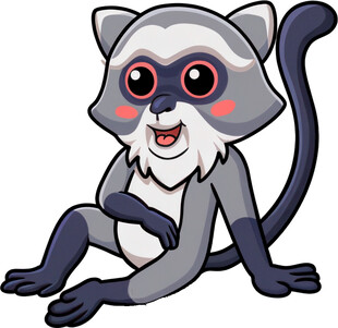 可爱狐猴卡通形象