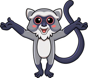 可爱长臂猿张开双臂
