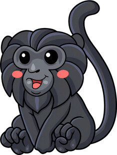 可爱黑猴子卡通形象