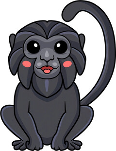 可爱黑猴子卡通形象