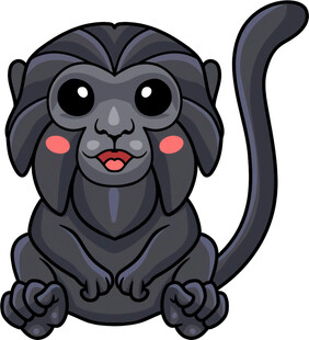 可爱黑猴子卡通形象