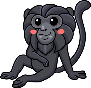 可爱黑猴子卡通形象