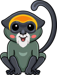 可爱绿猴卡通形象