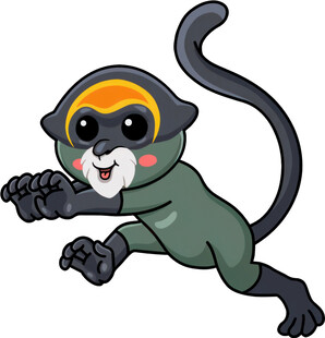 跳跃的卡通猴子