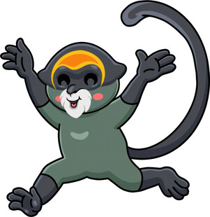跳跃的可爱小猴