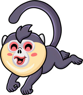 跳跃的卡通小猴