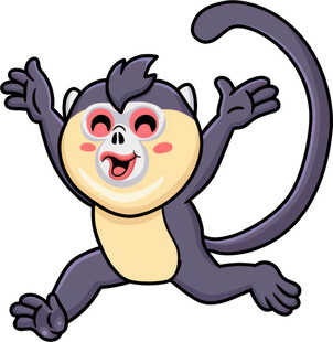 跳跃的可爱小猴