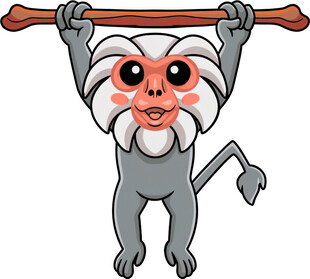 倒挂猴子卡通形象