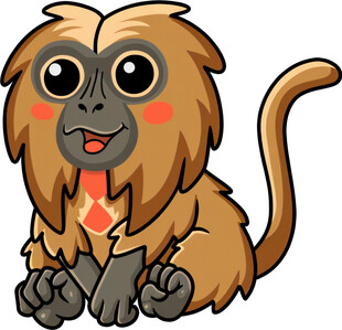 可爱猴子卡通形象