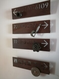 复古金属指示牌挂件