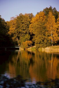 秋日湖畔美景