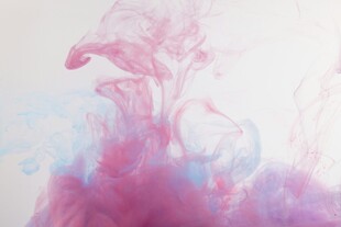 梦幻彩色墨水在水中晕染