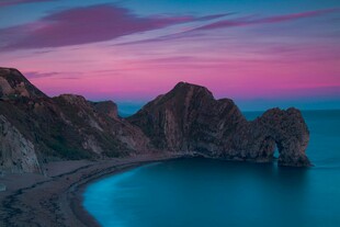 梦幻海岸的黄昏美景