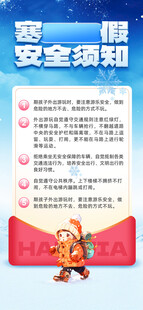 假期安全教育寒假安全须知学生海
