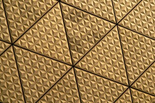金色几何纹理拼接墙面