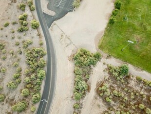 俯瞰蜿蜒公路与绿植景观