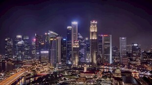 繁华都市璀璨夜景