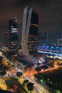 新加坡城市夜景璀璨风光