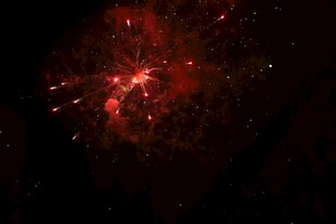 夜空中绽放的绚丽烟花