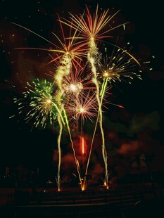 绚丽烟花绽放夜空