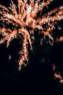 绚丽烟花绽放夜空